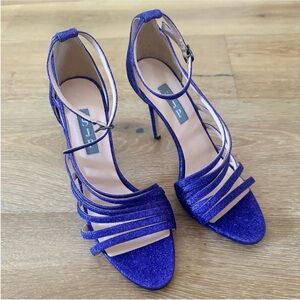 SJP Benson Purple Glitter Heels